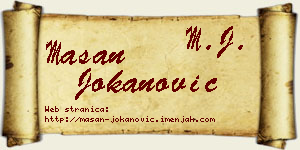 Mašan Jokanović vizit kartica